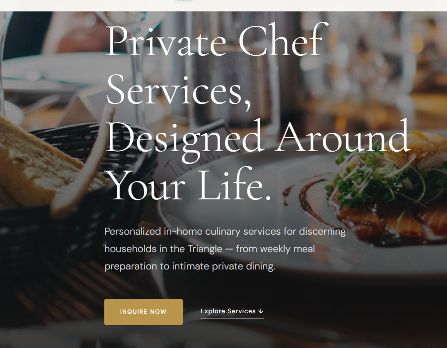 Malouf Personal Chef website